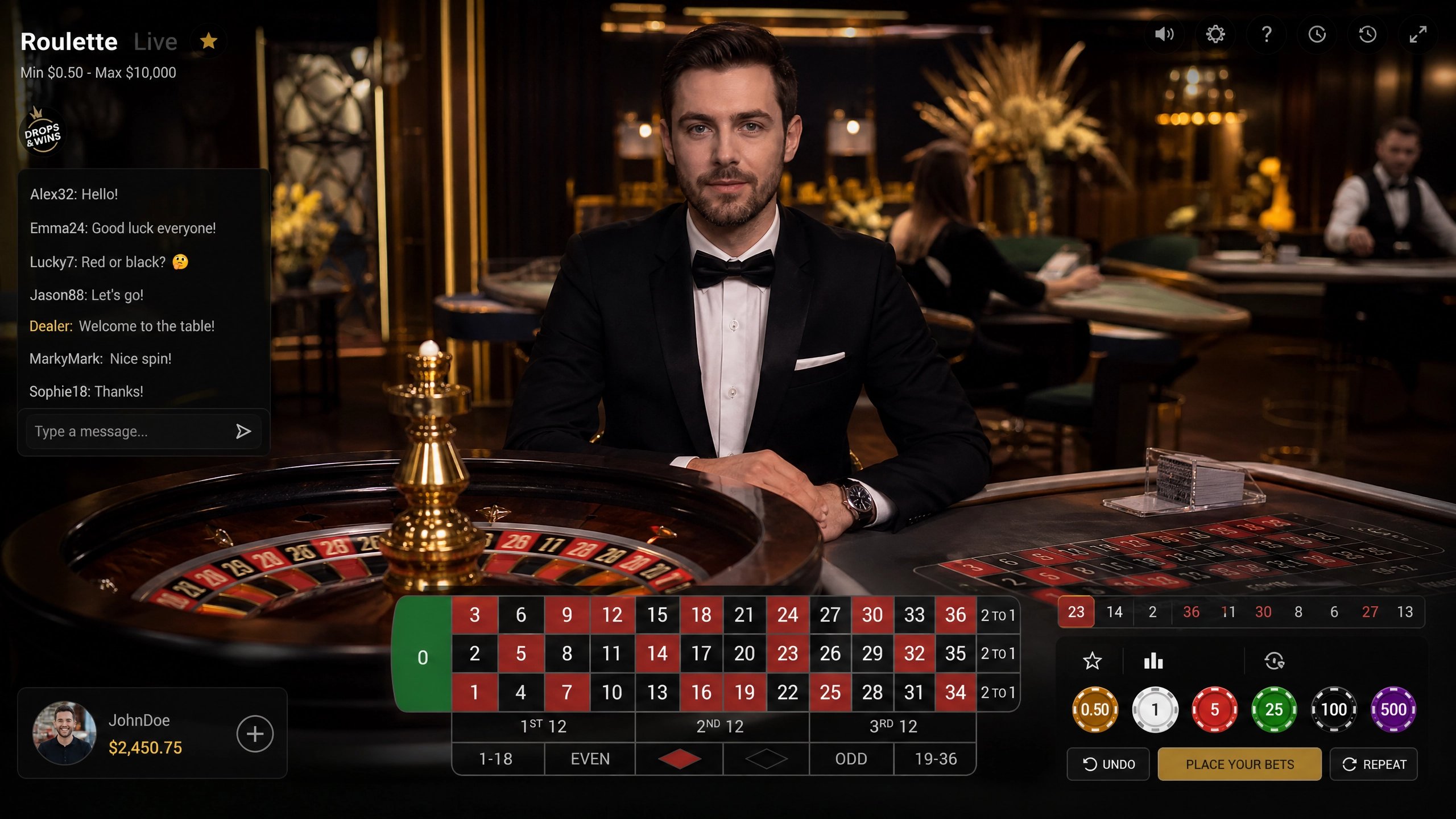 Live Casino Experience